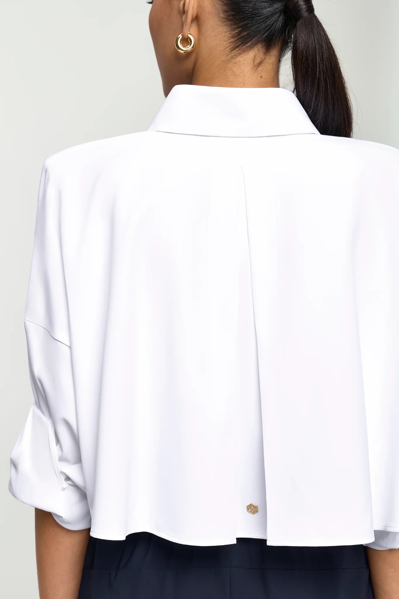 DISQUE Trench Shirt white