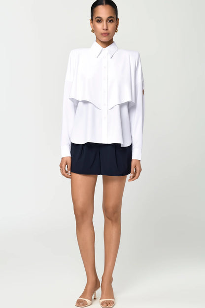 DISQUE Trench Shirt white