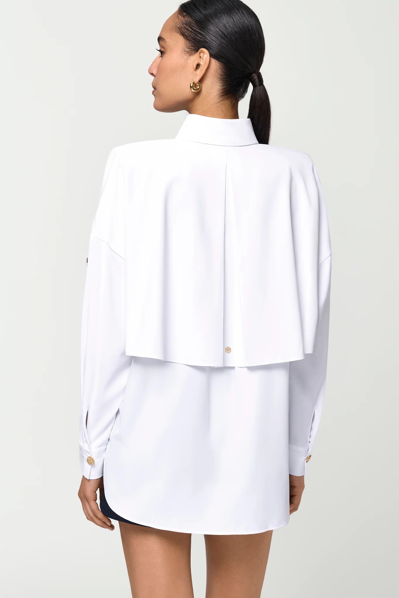 DISQUE Trench Shirt white