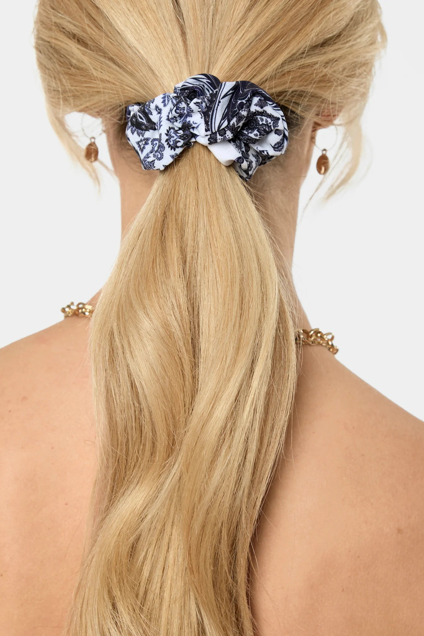 SCRUNCHIE paisley blu