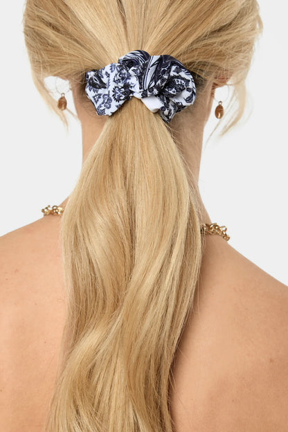 SCRUNCHIE paisley blu