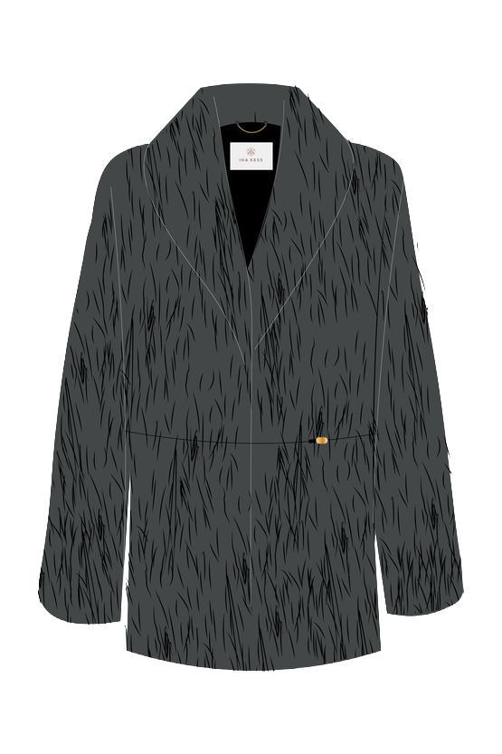 MARMOTA Faux Fur Coat crystal grey